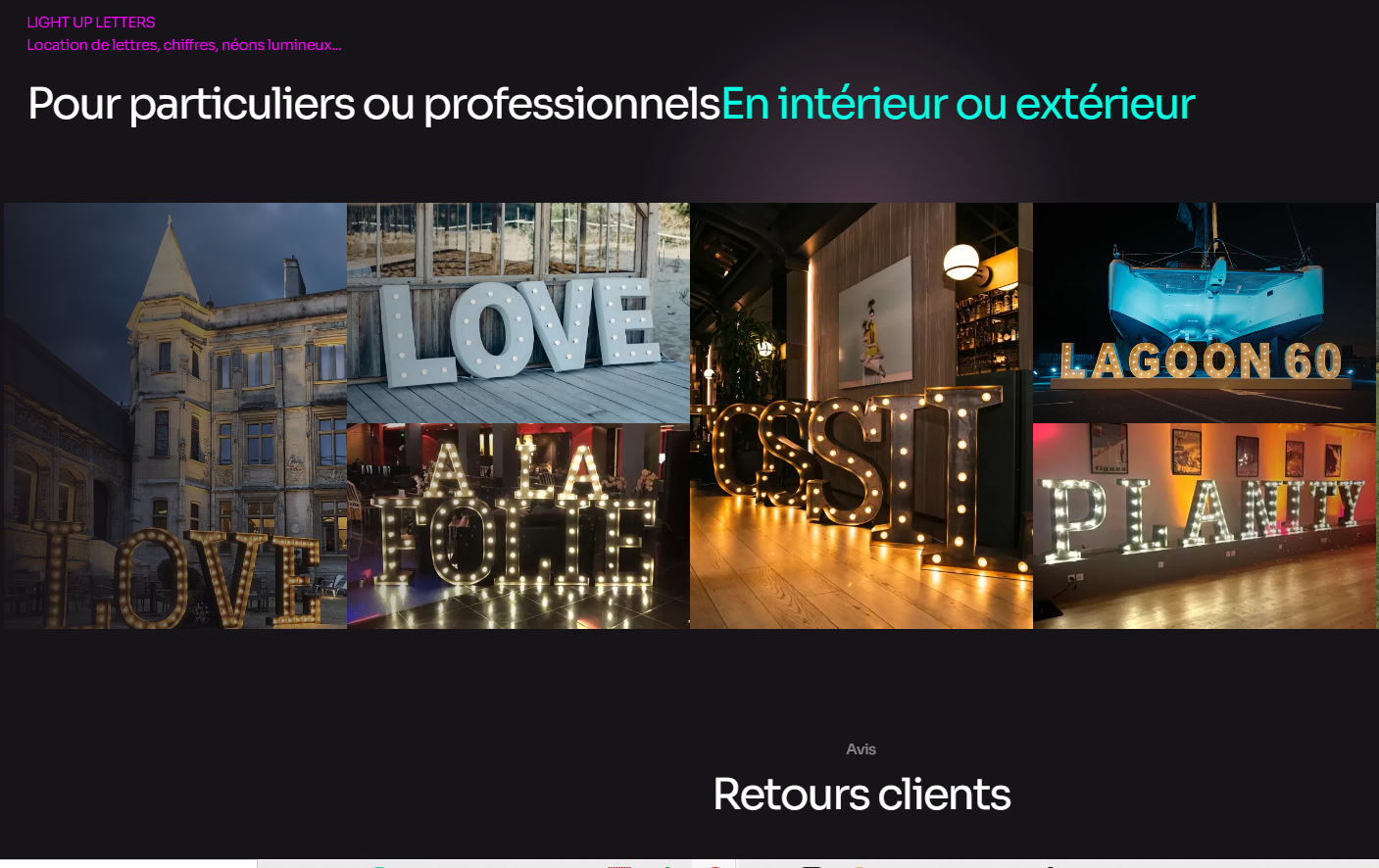 Lettres Lumineuses